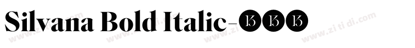 Silvana Bold Italic字体转换